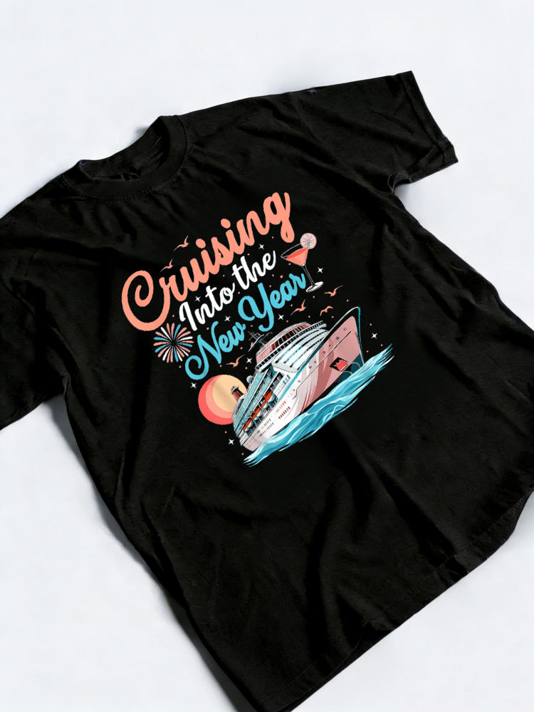 Cruising Into New Years Eve Party Countdown Happy New Year Gift T-Shirt