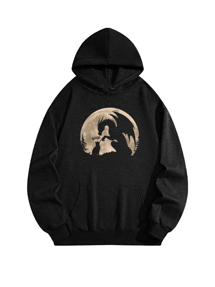 Cute Cat Dragon BOOP Halloween Spooky Season Vibe Hoodie