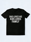 Dad Loves His Kids Loves Family Gift T-shirt