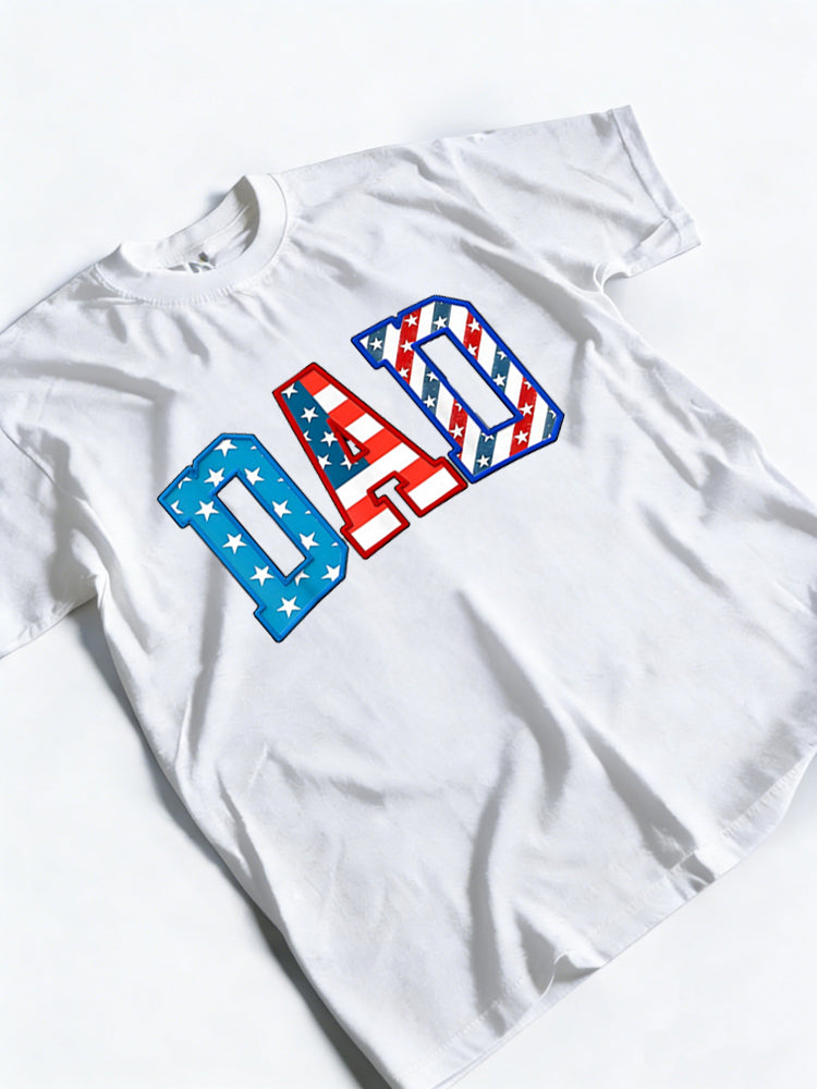 Dad USA American Flag Freedom Happy Gift T-Shirt