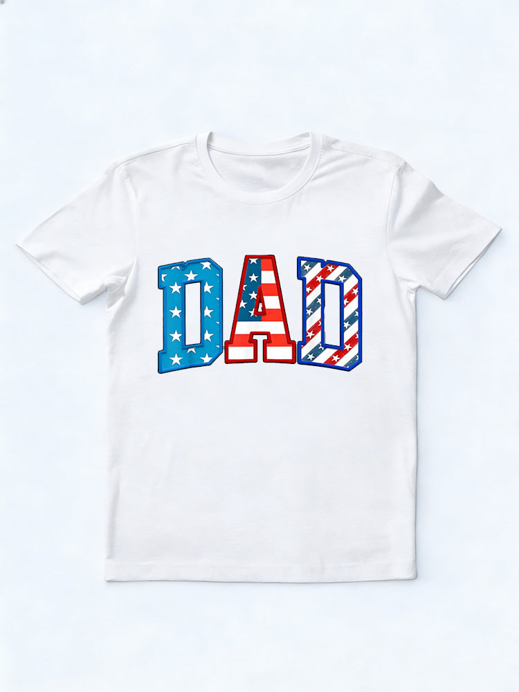Dad USA American Flag Freedom Happy Gift T-Shirt