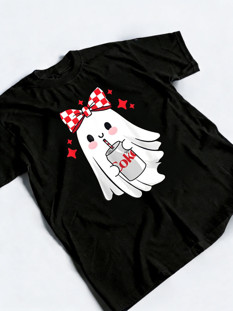 Diet Soda Halloween Cute Ghost Coquette Bow Spooky Season Halloween Gift T-Shirt