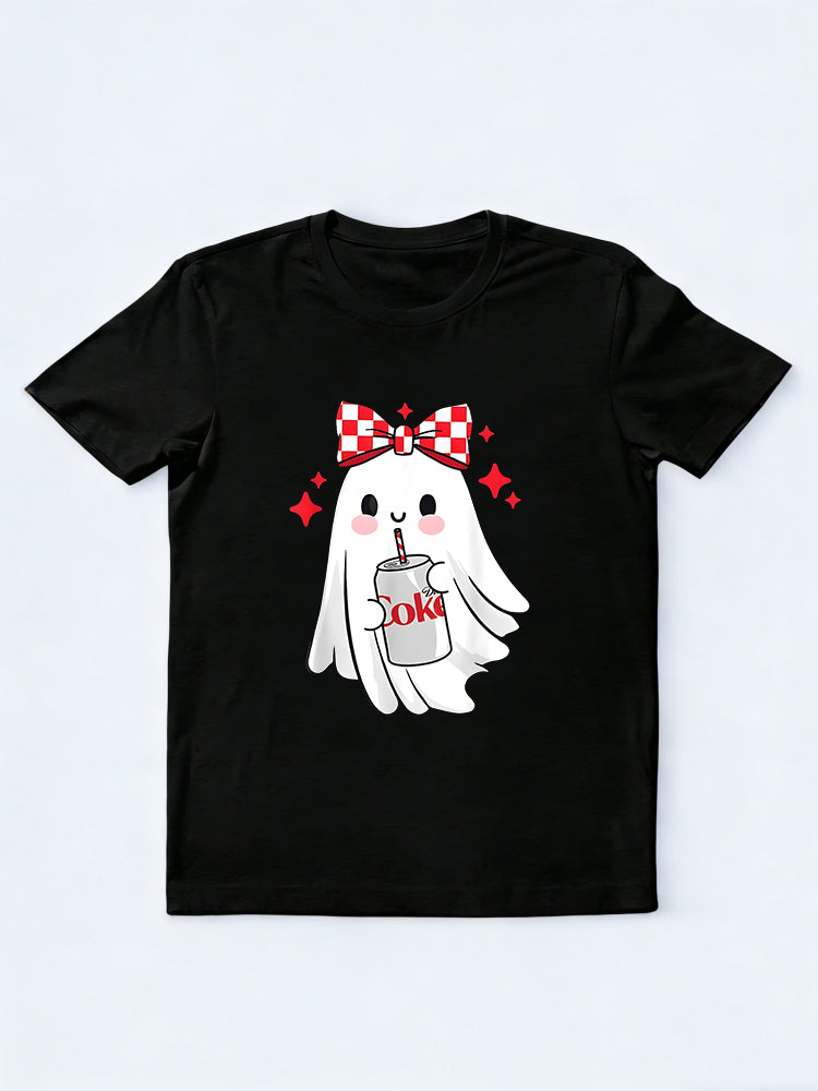 Diet Soda Halloween Cute Ghost Coquette Bow Spooky Season Halloween Gift T-Shirt
