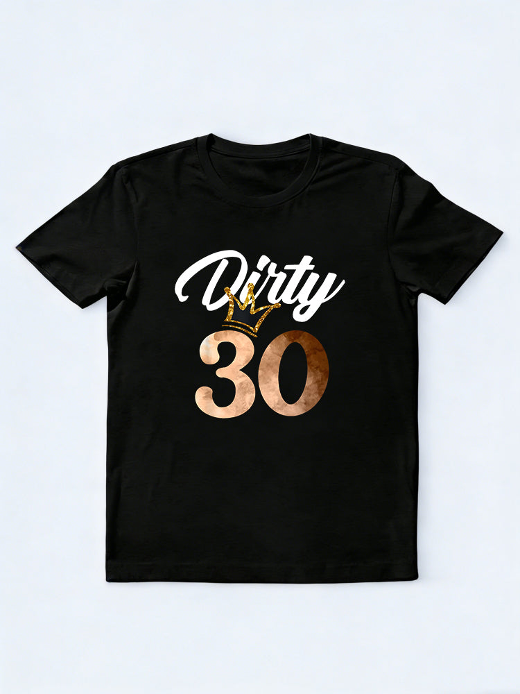 Dirty Thirty Crown 30th Birthday Gift T-Shirt