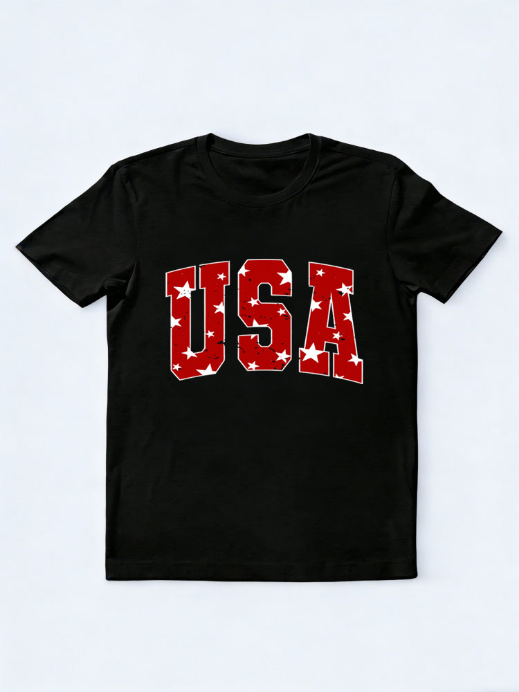 Distressed USA Stars Retro Fourth of July Gift T-shirt