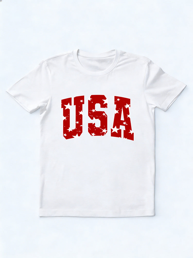 Distressed USA Stars Retro Fourth of July Gift T-shirt