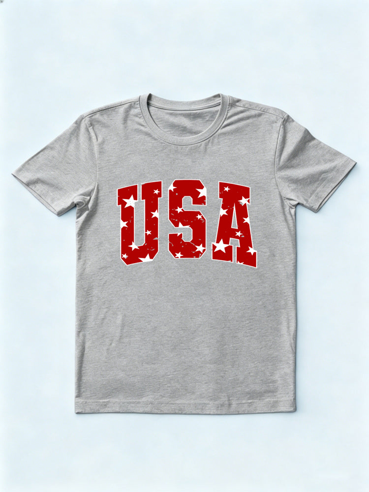 Distressed USA Stars Retro Fourth of July Gift T-shirt