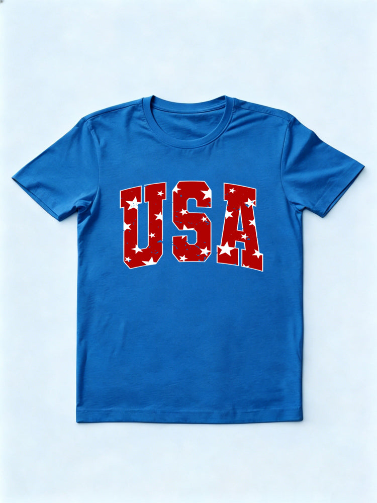 Distressed USA Stars Retro Fourth of July Gift T-shirt