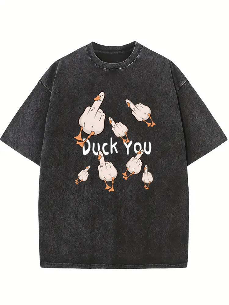 Duck You Christmas Season Vibe Washed T-shirt