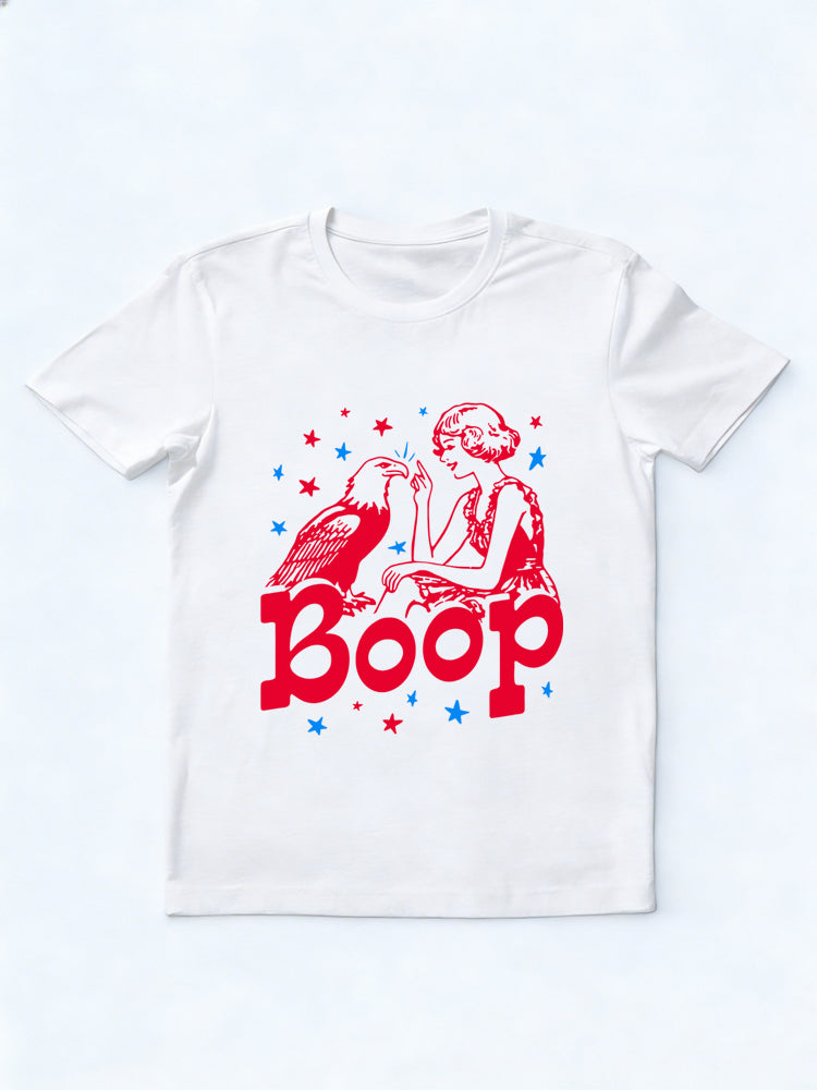 Eagle Boop Patriotic 4th of July Gift T-shirt