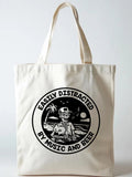 Easily Distracted By Music And Beer Music Lover Back to School Gift Canvas Tote Bag