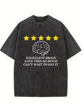 Eat Excellent Brain Wahsed T-shirt