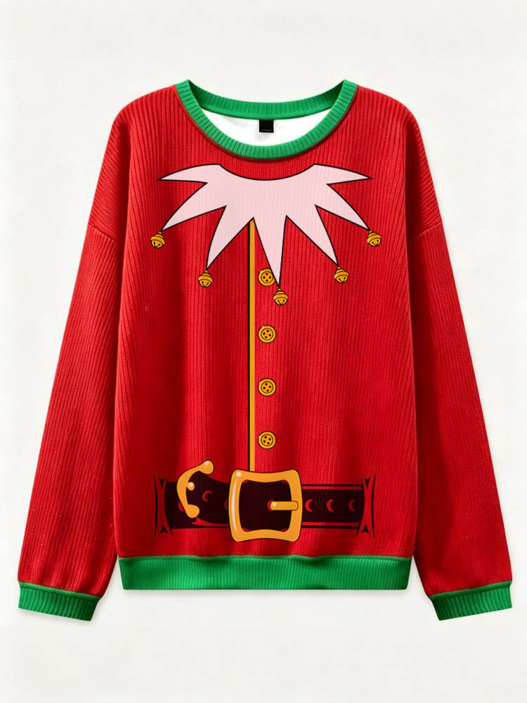 Elf Christmas Tuxedo Santa's Helper Matching Family Costume Jumbo Ugly Sweater
