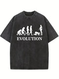 Evolution of Man - Funny Man Kneeling Before One Sexy Woman Washed T-Shirt