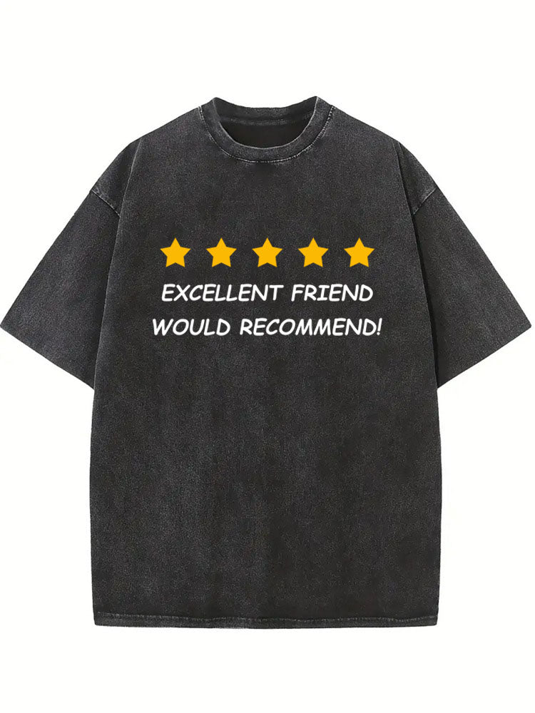 Excellent Friend Washed T-shirt