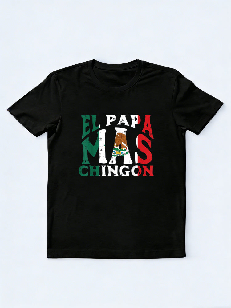 El Papa Mas Chingon Funny Mexican Dad Spanish Fathers Day T-Shirt