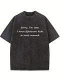 Fiftyleven Kids I'm Late Washed T-shirt