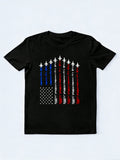 Fighter Jet Airplane USA Flag 4th Of July Gift T-shirt