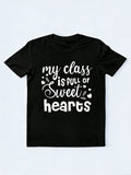 First Day Of School Gift For Teacher My Heart Is Full Of Sweethearts Back To School T-shirt