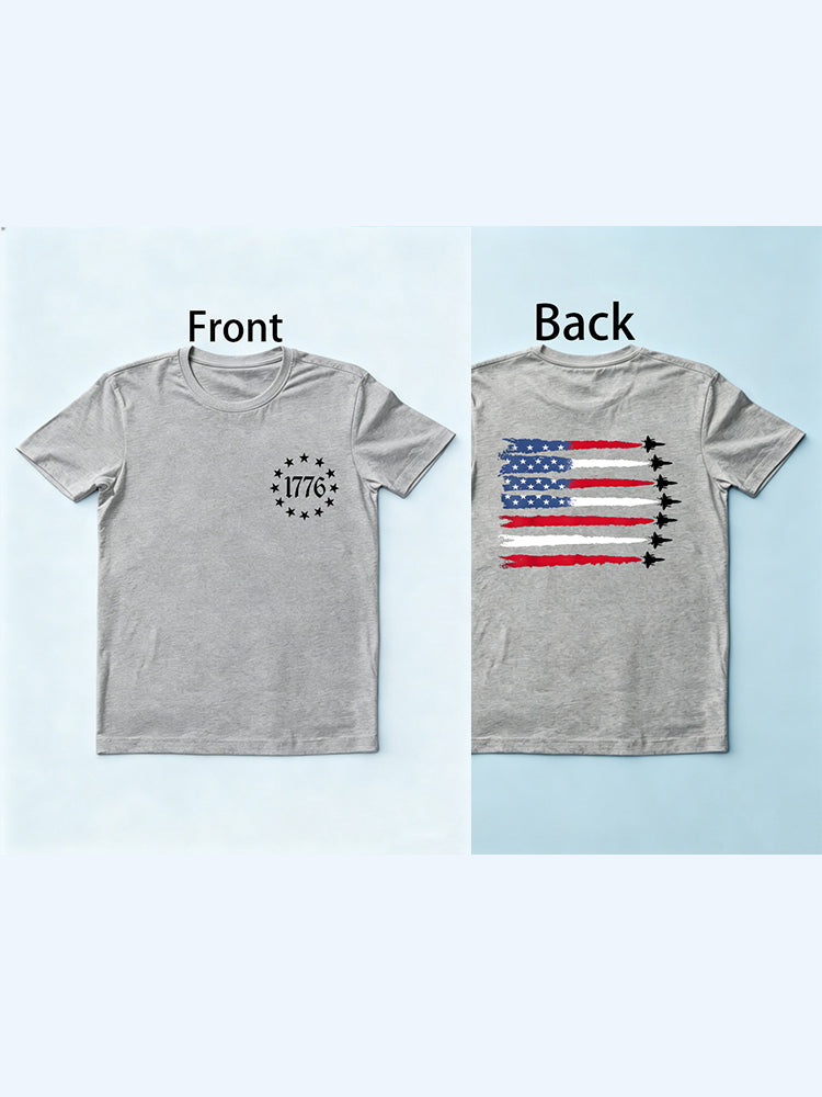 Flag Fighter Jets 4th of July Gift T-Shirt