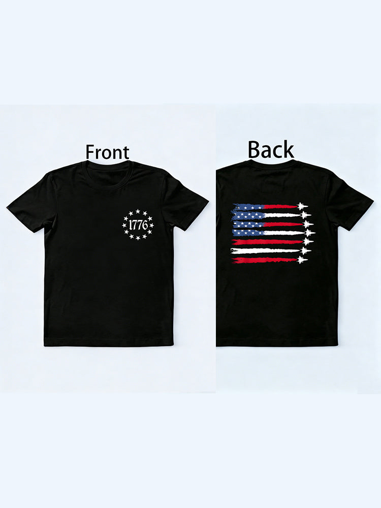 Flag Fighter Jets 4th of July Gift T-Shirt