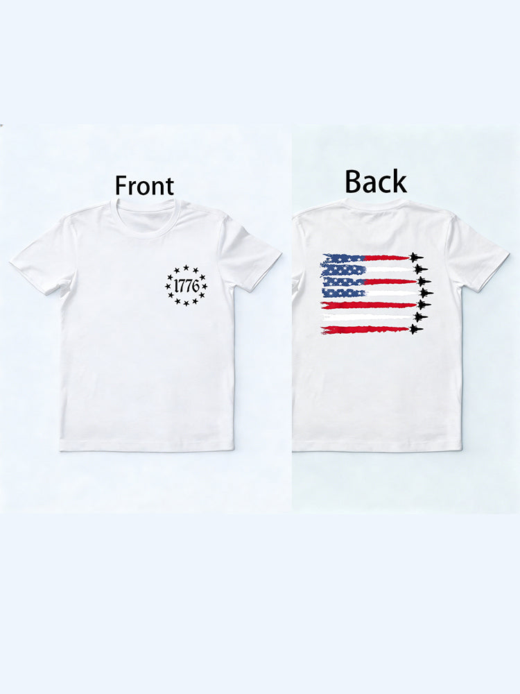Flag Fighter Jets 4th of July Gift T-Shirt