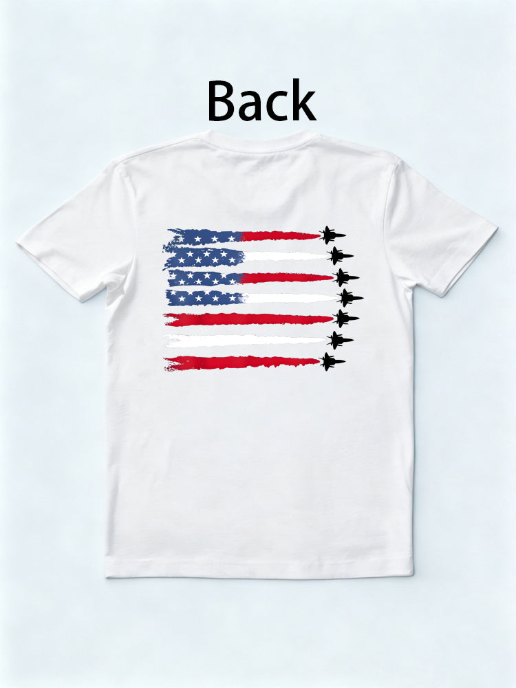 Flag Fighter Jets 4th of July Gift T-Shirt