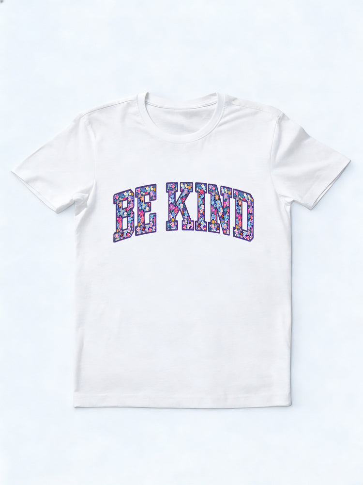 Floral Be Kind Inspirational Back to School Gift T-shirt