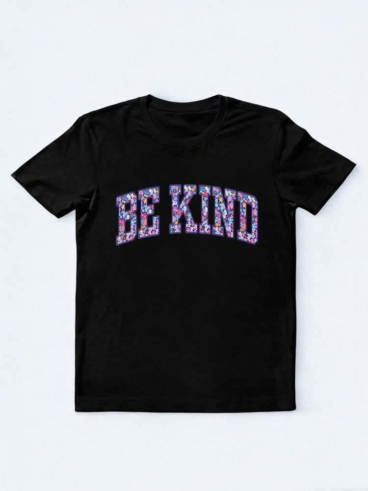Floral Be Kind Inspirational Back to School Gift T-shirt