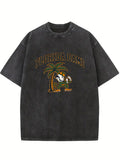 Florida Dame Back To School Gift Washed T-shirt