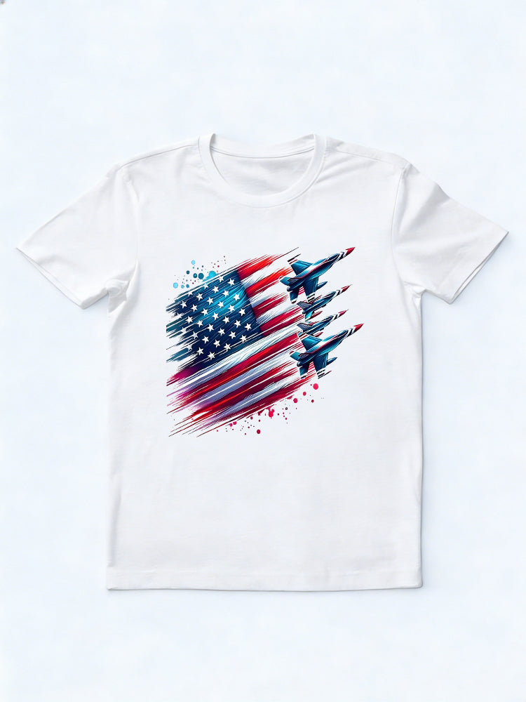 Flying Jets American USA Patriotic 4th Of July Gift T-Shirt