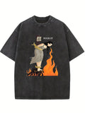 Fuck It Witch On Fire Washed T-shirt