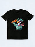 Funny 4th of July Lady Liberty Duck Gift T-Shirt