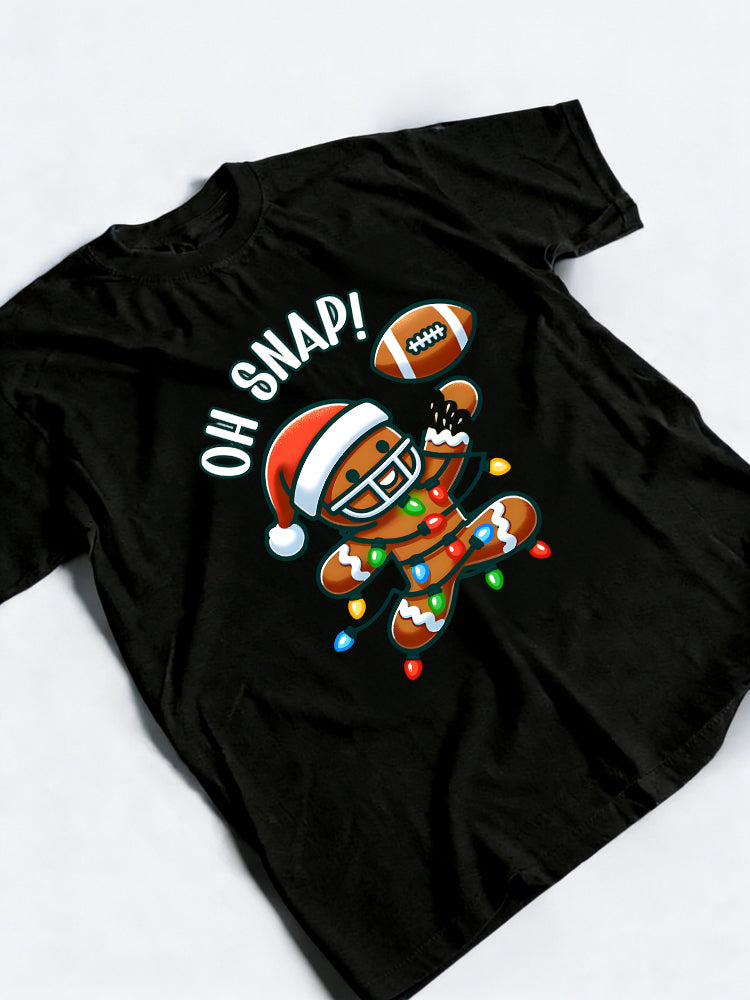 Funny Gingerbread Oh Snap Gingerbreadman Christmas Gift T-shirt