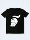Funny Hand Pats Pet Dog Head T-shirt