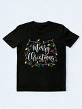 Funny Merry Lights Christmas Gift T-shirt