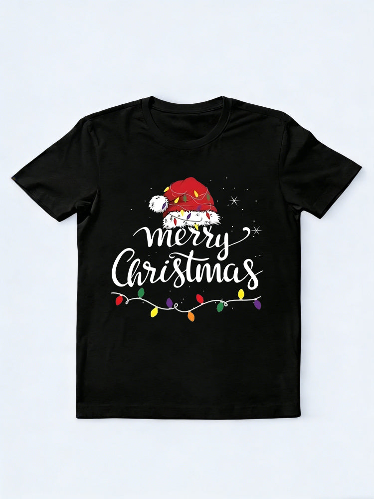Funny Santa Hat Merry Christmas Gift T-shirt