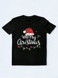 Funny Santa Hat Merry Christmas Gift T-shirt
