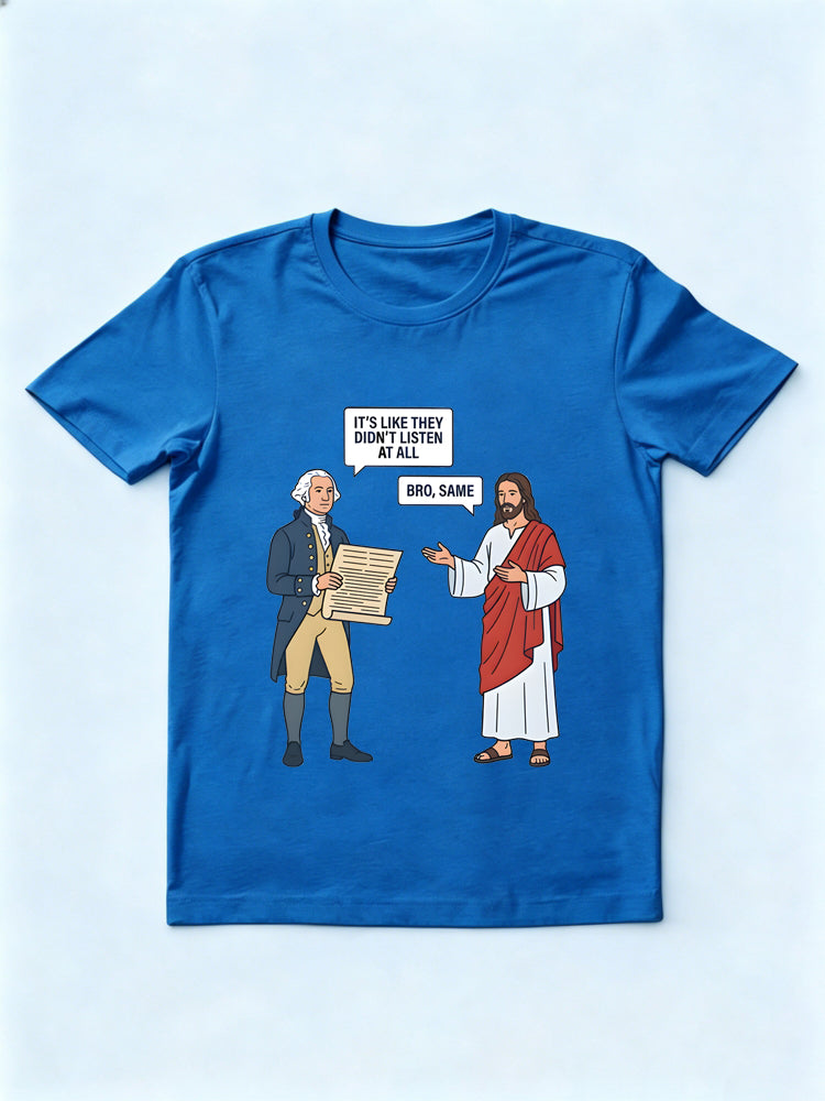 George And Jesus 4th of July Gift T-shirt