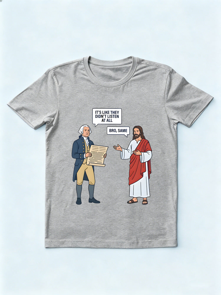 George And Jesus 4th of July Gift T-shirt