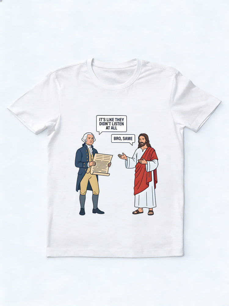 George And Jesus 4th of July Gift T-shirt