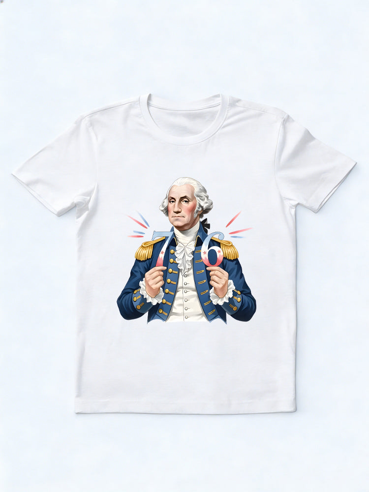 George Washington 76 Patriotic 4th of July T-Shirt