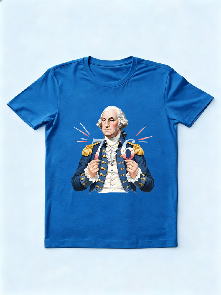 George Washington 76 Patriotic 4th of July T-Shirt