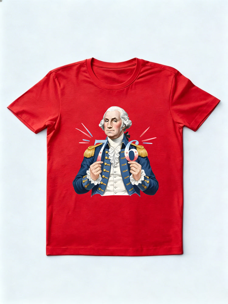 George Washington 76 Patriotic 4th of July T-Shirt