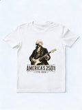 George Washington Playing Guitar 250th Anniversary 4th of July Gift T-shirt