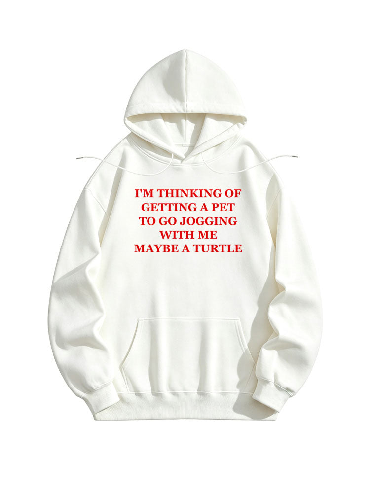 Getting A Turtle Pet To Go Jogging With Me Christmas Season Vibe Hoodie
