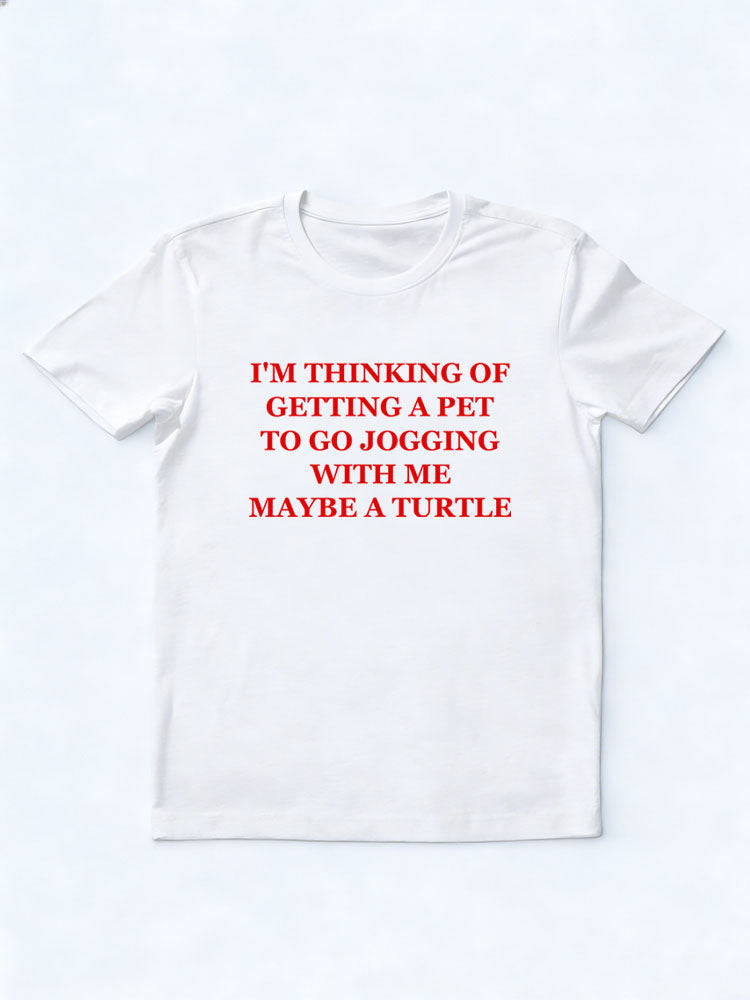 Getting A Turtle Pet To Go Jogging With Me Christmas Season Vibe T-shirt