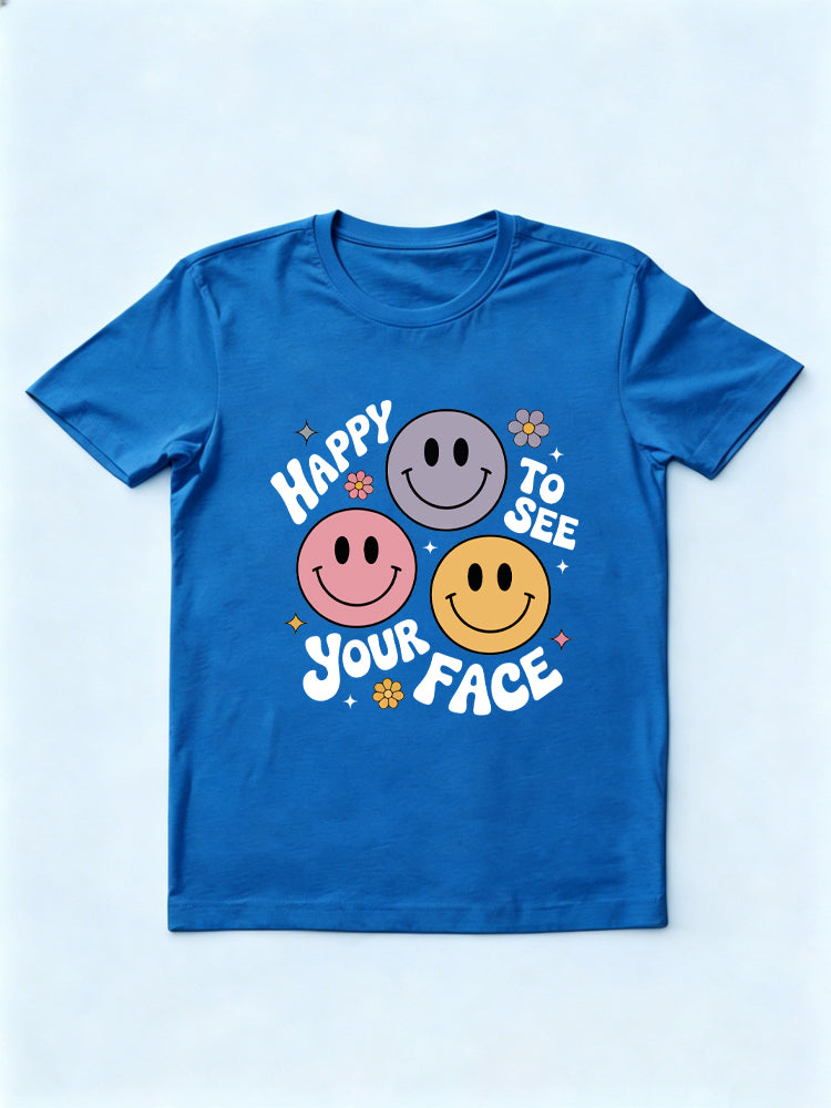 Gift For Teacher Happy To See Your Face Back To School T-shirt