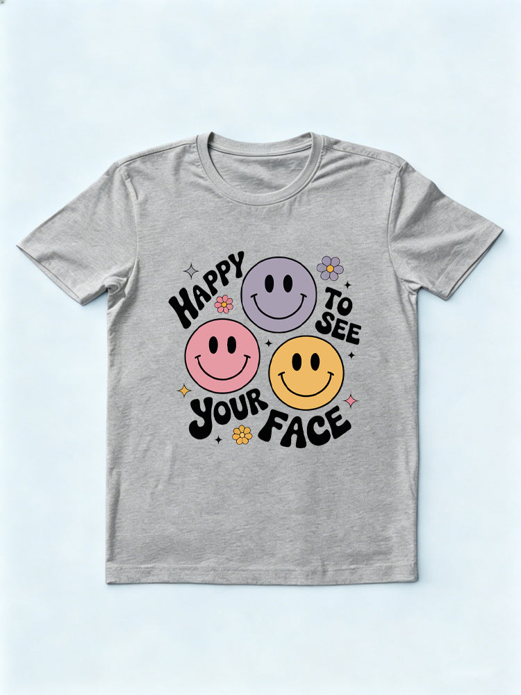 Gift For Teacher Happy To See Your Face Back To School T-shirt