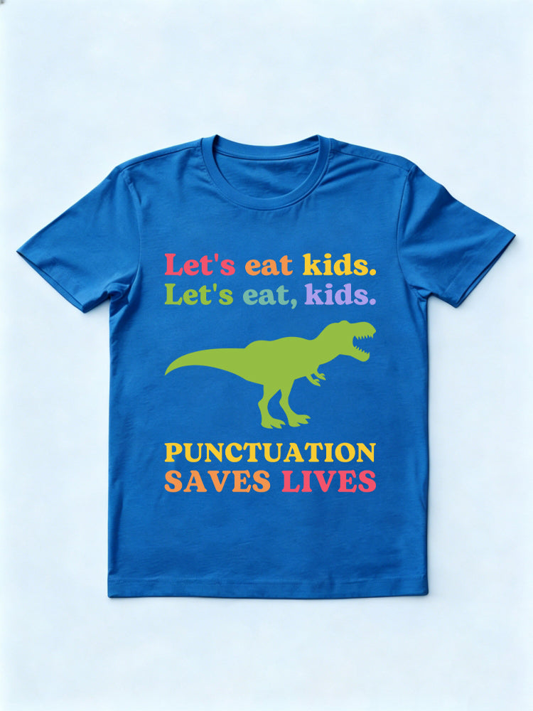 Gift for Teacher Punctuation Saves Lives T-shirt